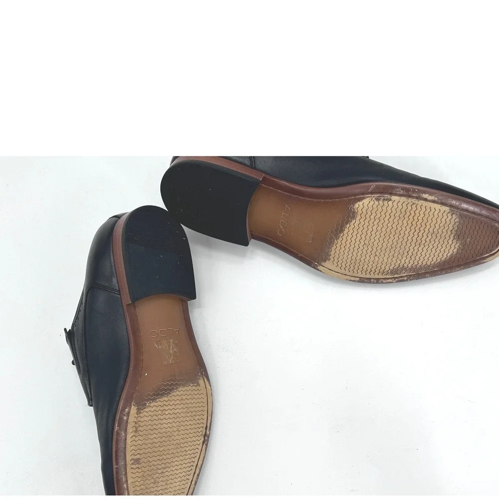 ALDO Black Leather Derby Dress Shoes Men's Lace Up Oxford Formal Shoes size 9